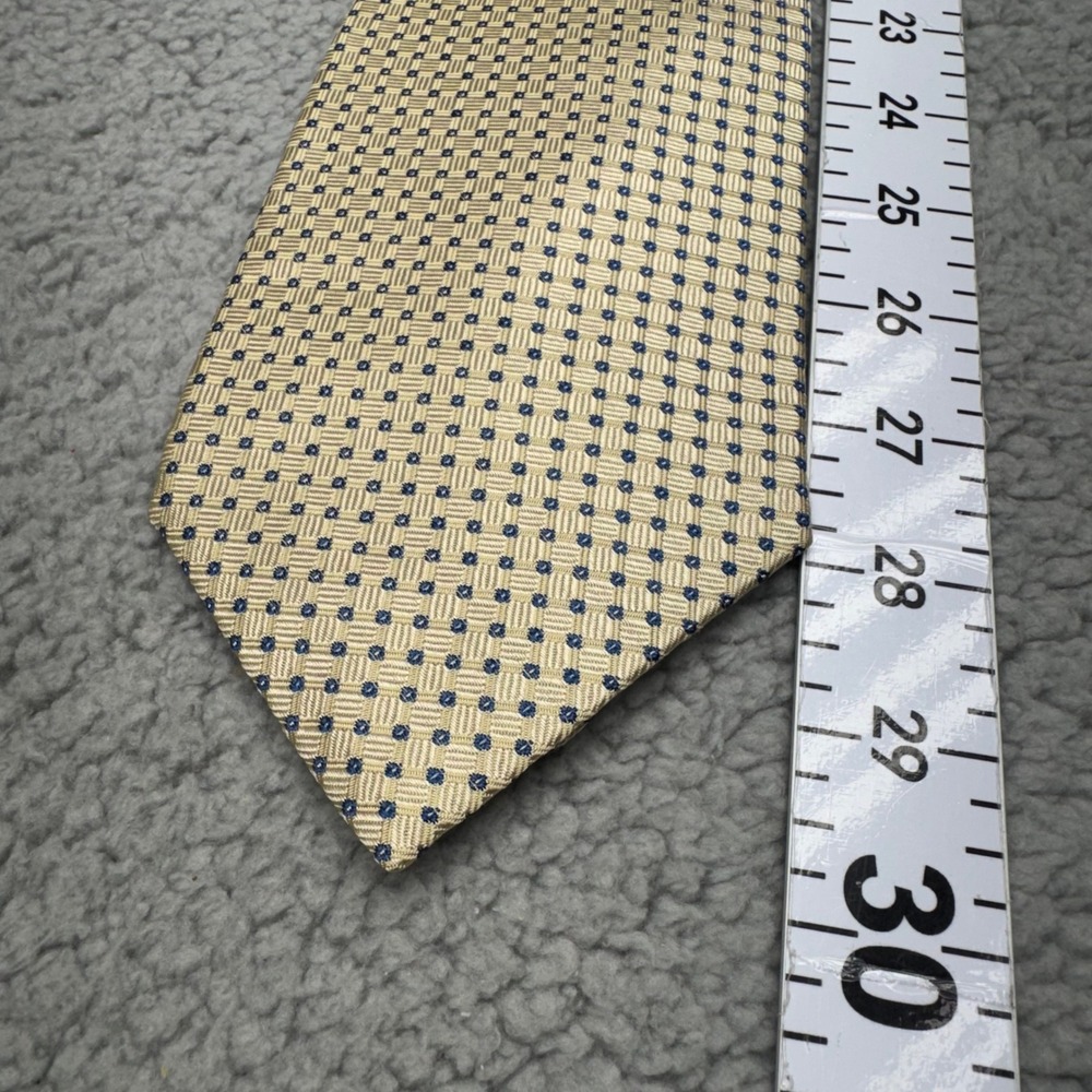 Burma Bibas Necktie Men Gold Geometric Silk Business Wedding Office Formal Retro
